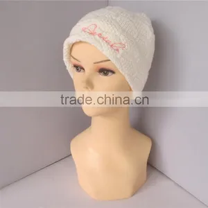 Fashionable Girl's Design Kintted Acrylic Embroidery Beanie Hat thumbnail-1