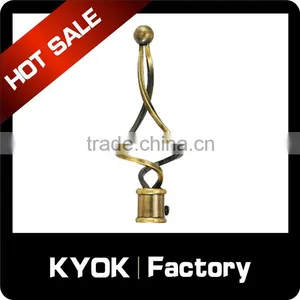 KYOK European Contracted Style Curtain Finials,electroplating Wrought Iron Curtain Finials,curtain Finials for Window Decoration thumbnail-5