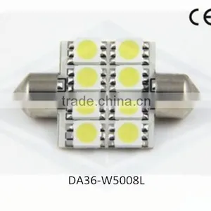 Bonjour 8 Pcs 5050SMD Dome Lamp Festoon Led Bulb 12v C5w Led Auto Lights thumbnail-1