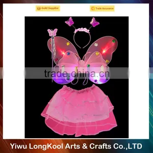 Top Quality Cheap Girls Dance Fairy Wings Light up Wings for Party thumbnail-2