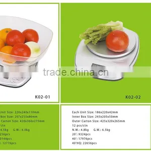 Fancy and Easy to View Electronic Cleverish Kitchen Scale With Full Smooth Stainless Steel Plate thumbnail-1