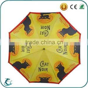 Fashion Heat Transfer Printing Fiberglass Frame Automatic Straight Umbrella thumbnail-5
