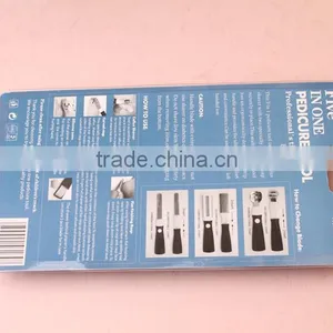 2015 Purple Red Color Whosale Plastic and Steel Material Pedicure Nail Manicure Set thumbnail-2