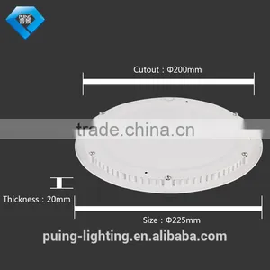 Ultra Thin Recessed Aluminum Ally 4w 6w 12w 18w 24w Round Led Panel Light thumbnail-4