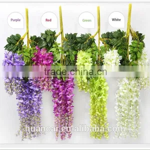 High Quality White Wisteria 110cm,artificial Wisteria Flower thumbnail-1