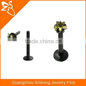Unique Surgical Steel Lip Stud Labret With Star Internally Threaded Lip Rings thumbnail-3