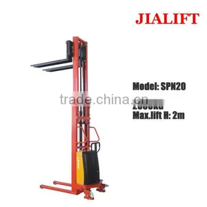 2 Ton Double Mast Half Electric Hydraulic Stacker thumbnail-1