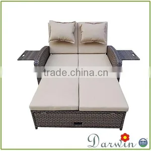 Outdoor Double Lounge Bed Designs Rattan Wicker thumbnail-2