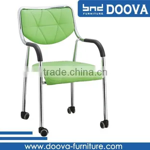 Leather Chair Arm Covers Armchair With Casters thumbnail-1
