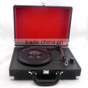 Rain Lane Classic Suitcase Style Record Player Turntable With Vinyl to USB SD thumbnail-3