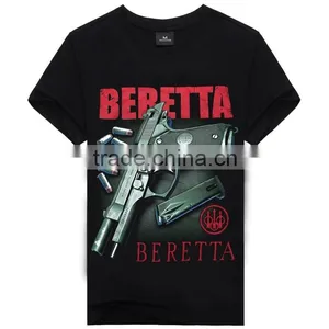 2016 Men's Cotton Short Sleeve T-shirt Fashion O-neck Casual Skull Wolf 3d Print T Shirt M-XXXL thumbnail-3
