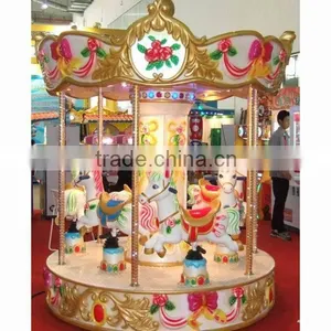 China New Products Children Games Cheap Kids Mini Carousel Used Double-deck Musical Carousel for Sale thumbnail-1