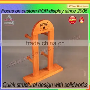 Custom Color Wood Bamboo Wallets Display Holder thumbnail-2