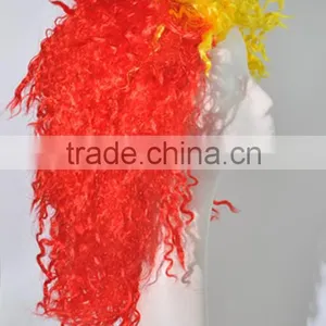 Half and Half Color Wig Afro Curls Explosion Synthetic Crazy and Funny Wig N300 thumbnail-2
