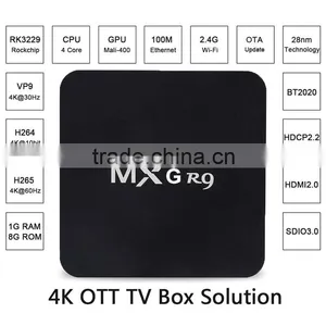 2016 New RK3229 hd Kodi 15.2 MXG 4K Smart Android 4.4 TV Box MXG R9 Smart TV BOX thumbnail-1