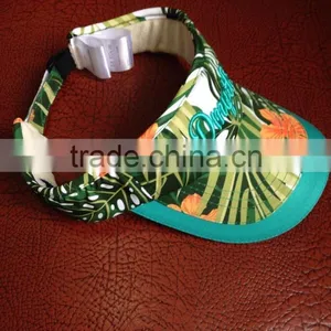 Custom 3d Embroidery Floral Sun Visor Hats With Back Closure thumbnail-3