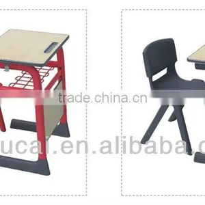 Single Melamine Board School Desk With Chairs thumbnail-1