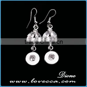 Turkish Fashion Jewelry Wholesale Elegant Silver Women Crystal Earrings thumbnail-6