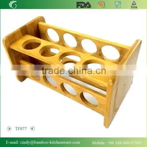 BH010 16 Holes Rotating Pepper Spice Rack With Totally Bamboo Material thumbnail-1
