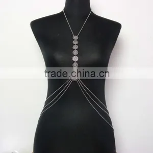 Fashion Engraving Flower Sexy Waist Chain thumbnail-4