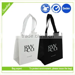 Recycling Promotional pp Non Woven Shopping Bag Black and White thumbnail-1