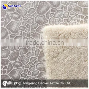 100% Polyester Garment Fabric Women's Winter Coat Fabric Suede Fabric Bonded Fur thumbnail-1