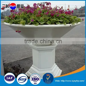 China Supplier Home Decor Garden Fiberglass Planter Flower Pot thumbnail-1