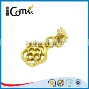 Flower Shape Custom Gold Simple Metal Zipper Puller for Clothing thumbnail-4