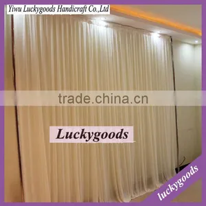 Popular Selling White and Blue Fabric Wedding Stage Backdrop thumbnail-2