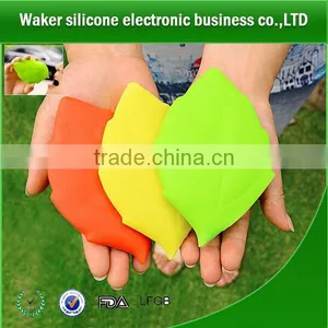 Wholesale,2017 New Convenient Leaves Silicone Portable Cup Green And Environmental Pocket Cup,Tourist Necessary, thumbnail-1