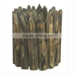 Outdoor Carbonized Wood Border Edging thumbnail-1