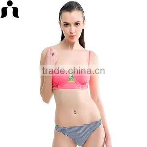 2017 New Women Sexy Contrast Color Brazilian Bikini thumbnail-1