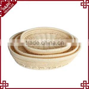 PE Rattan Weaving Fruit Holder Supermarket Display Baskets Wholesale thumbnail-1