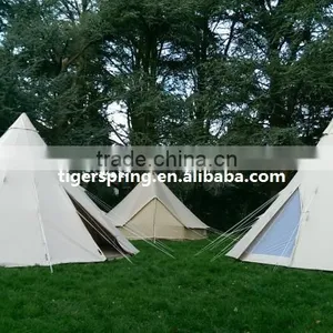 5m Canvas Camping Teepee Tent Waterproof Family Glamping Tent thumbnail-4