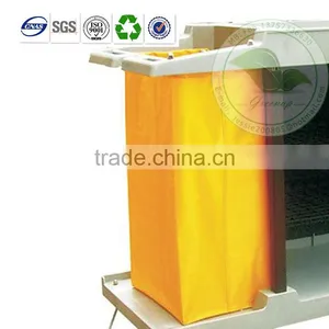 Custom Yellow Vinyl Tarpaulin Cleaning Cart Rubbish Bag thumbnail-1