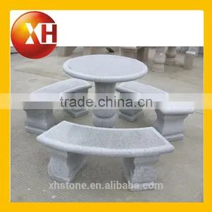 Garden Round Marble Table With Leg for Outdoor Furniture thumbnail-1