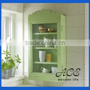 Vintage Looked Solid Wooden Furniture Colorful Painting Wall Cabinet Custom Design MDF Furniture thumbnail-1