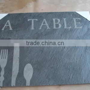 Silk Printing Black Customized Slate Placemat thumbnail-4