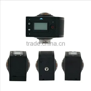Factory Supply Latest 360 Degree 1080p Camera vr hd Dual Lens go Pro Sports Camera thumbnail-2