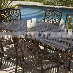 7-piece Dinning Set Extendable Long Table Set Cast Aluminum Outdoor Garden Furniture thumbnail-3
