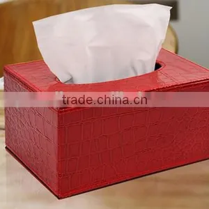 Wholesale Stock Small Order Rectangle PU Tissues Storage Box Napkin Holder thumbnail-1