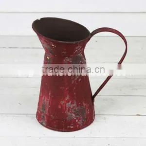 Shabby Chic Antique Metal Flower Water Jug thumbnail-1