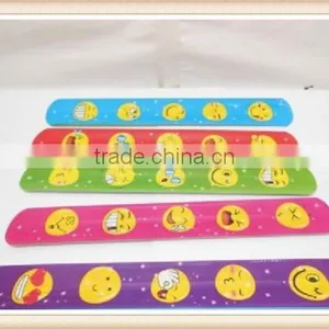100 Smile Face Reflective Magic Ruler Slap Band Bracelets thumbnail-1