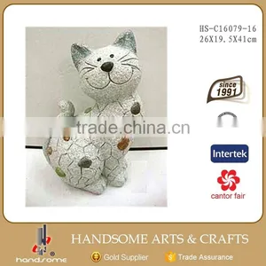 16 Inch Garden Decoration Resin Craft Lively Animal Figurine Cat Statue thumbnail-1