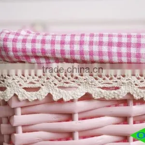 Colored Cosmetic Wicker Rectangle Gift Basket thumbnail-4