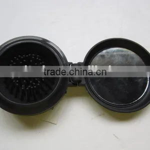 Round Folding Comb With Mirror/hair Brush thumbnail-1
