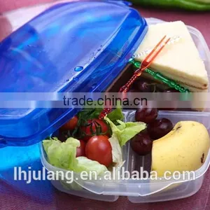 BPA-Free Plastic Lunch Box 3 Compartments Lunch Box thumbnail-2