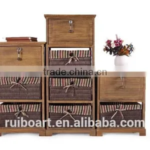 Multi PP Drawer Paulownia Storage Cabinet thumbnail-1