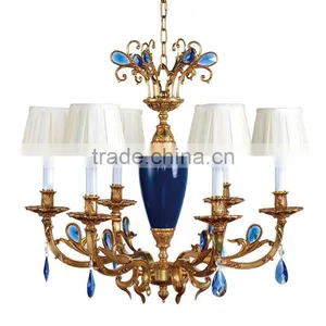 New Arrival Classic European Baroque Style Antique Golden Brass Pendant Light, Chandelier for Bedroom BF12-05254h thumbnail-6