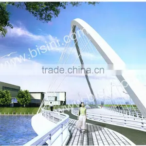 Modern Stayed-cable Bridge, Pine Sea Landscape Bridge, Customized Decorative Bridge(BF08-Y10002) thumbnail-2